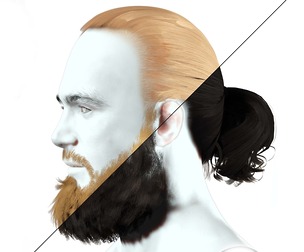 Man Ponytail Hair