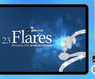 23 Procreate Flares brashes set