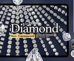 106 Procreate diamond brashes set
