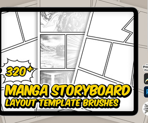 Manga Storyboard Layout Brushset