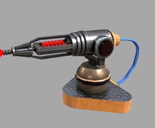 Laser Turret Lowpoly 3d model