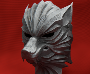 Fantasy Wolf Helmet