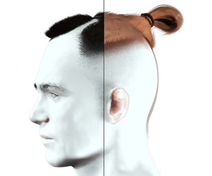 Man Bun -Low Fade Hair Cut