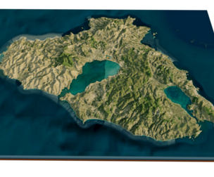 Lesbos Island full 3d model terrain