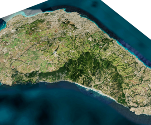 barbados full Island 3d model terrain