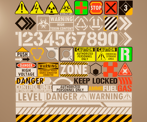 Sci-Fi Decals to decorate Hard Surface models
