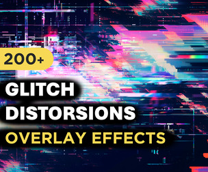 200+ Glitch Effect Overlays Resource Pack