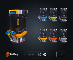 SCI-FI Energy Container V1 – Futuristic Power Core – Game Ready