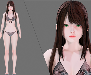 Bikini Model - UE5 - Unity - Blender - Animated