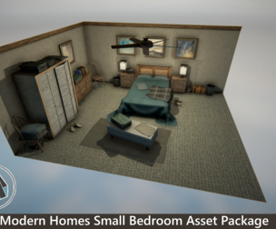 Modern Homes Small Bedroom Asset Package