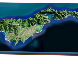 Tutuila Island 3d model terrain