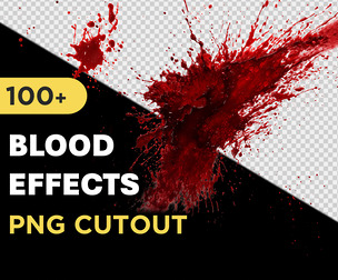 100+ PNG Cutout Blood Splatter Effects