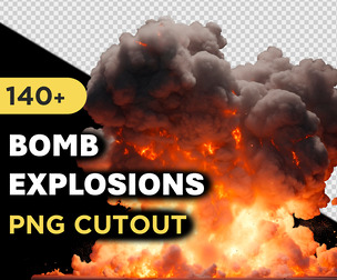 140+ PNG Cutout Bomb Explosions Effects