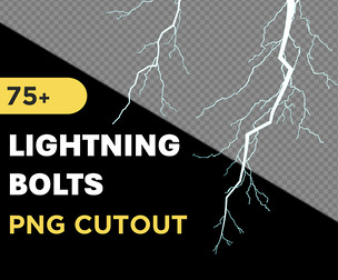 75+ PNG Cutout Isolated Lightning Bolt Effects
