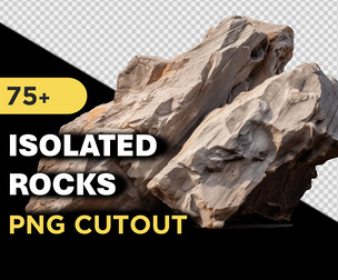 75+ PNG Cutout Isolated Rocks