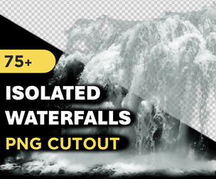75+ PNG Cutout Isolated Waterfalls Effects