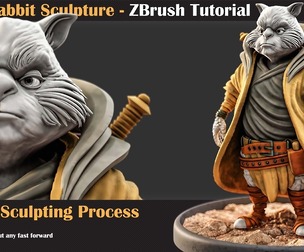 Ninja Rabbit - ZBrush Sculpture Series Vol5