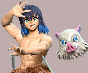 Inosuke Hashibira Boar Face Mask
