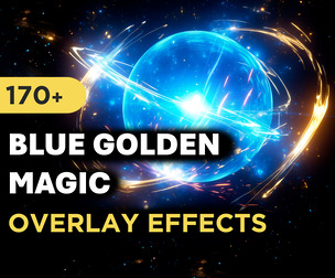 170+ Blue Golden Magic Overlay Effects