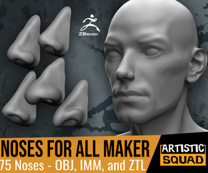 Noses For All Maker 75 Noses OBJs, ZTLs and IMM