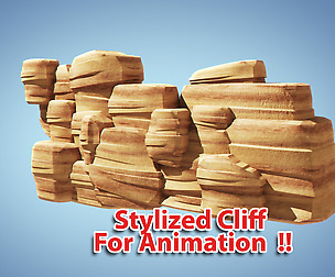 Stylized cliff