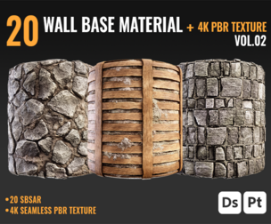 20 WALL BASE MATERIAL & PBR TEXTURE - VOL 02