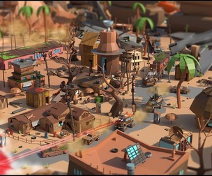 Mad Max City Low-poly