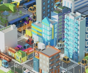 Simple Poly City  Low-poly