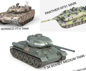 5 Military Vehicles Collection v14