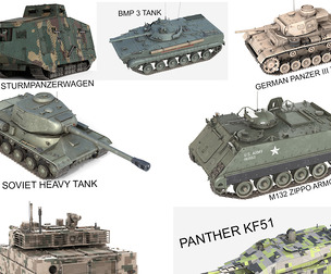 10 Military Vehicles Collection v6