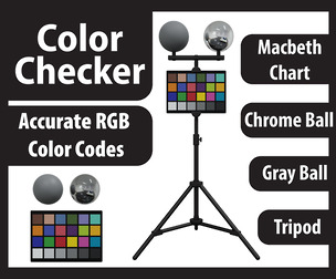Color Checker with Chromeball ,Grayball and Tripod