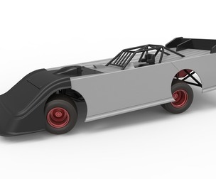 Super Dirt Late model while turning V2 Scale 1:25