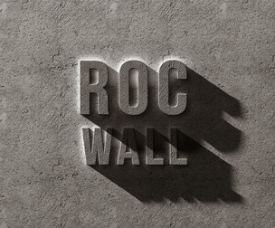 3D Roc Wall PSD fully editable text effect