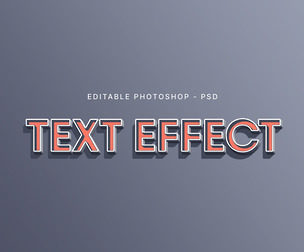 3D Text Efects PSD fully editable text effect