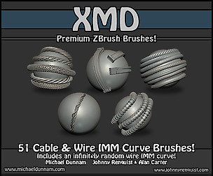 Cable & Wire ZBrush IMM Brushes