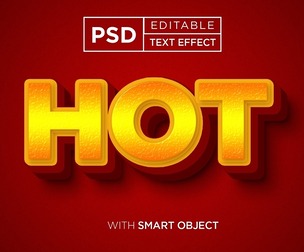 Hot PSD fully editable text effect
