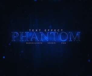 Phantom PSD fully editable text effect