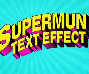 Superhero PSD fully editable text effect