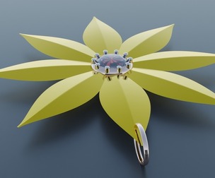 Gold Flower Pendant