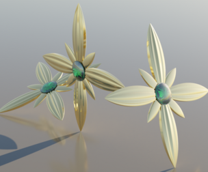 Gold Brooches Ornament