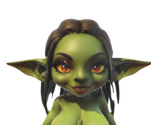 Lyra, the playful goblin enchantress