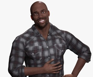 Realistic Man In Casual Clothing