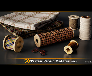Tartan Fabric Material.vol.22