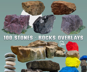 100 Stones PNG, Rock Cliff, Boulder