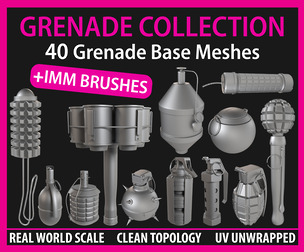 Grenade Collection 🔥40🔥+ Zbrush IMM Brushes