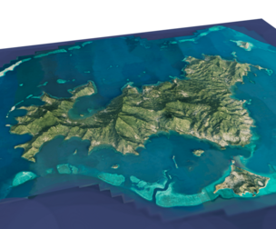 Mayotte islands 3d model terrain