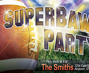 Superbowl Party Flyer Template
