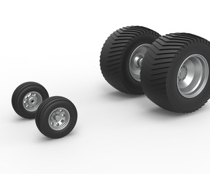 Wheel set of Pro Stock Pulling Tractor Scale 1:25
