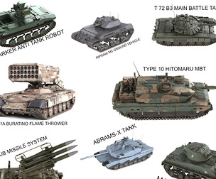 10 Military Vehicles Collection v7