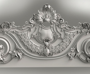 Headboard Baroque for Engraving on a CNC Machine